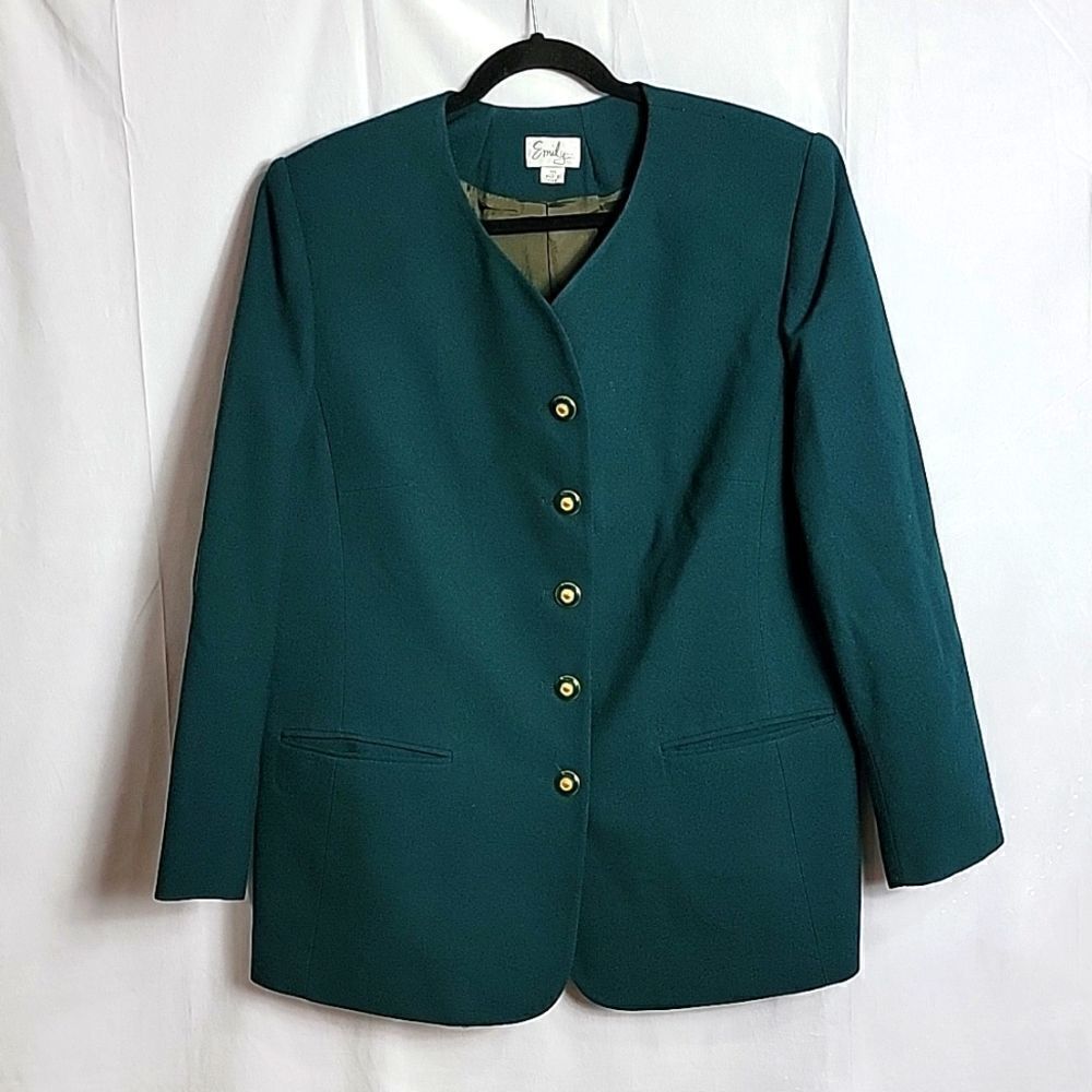 EMILY.. forest green blazer..